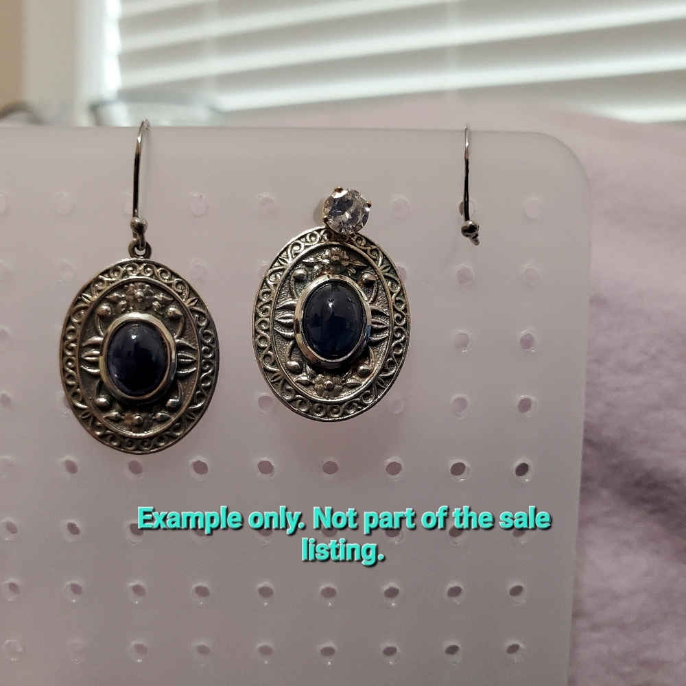 Sterling Sapphire Earrings - Picture 16 of 16
